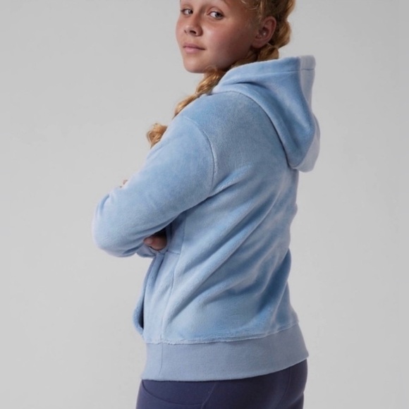ATHLETA GIRL FEELIN' GREAT HOODIE Plush Blue size XXL/16 - Picture 2 of 5